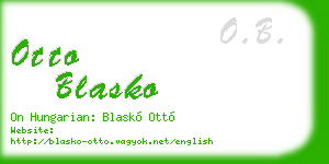 otto blasko business card